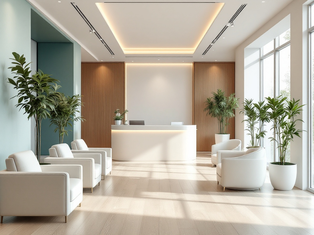 The reception and waiting lounge at Crave Aesthetics in Humble, TX