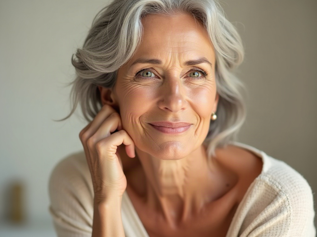 Mature skin with a healthy glow, treated at Crave Med Spa
