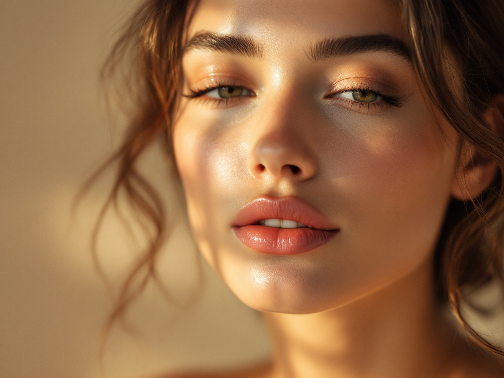Naturally full lips and softly contoured cheeks after Juvederm filler at Crave Aesthetics
