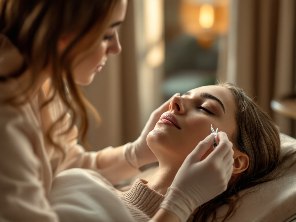 A Restylane dermal filler treatment being administered at Crave Med Spa in Humble, TX