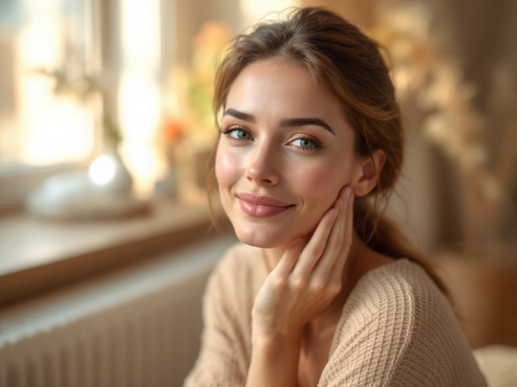 Smooth, naturally hydrated skin with softened smile lines after Restylane filler at Crave Med Spa