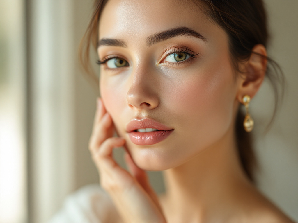 A woman with smooth, even-toned skin in soft light at Crave Med Spa in Humble, TX