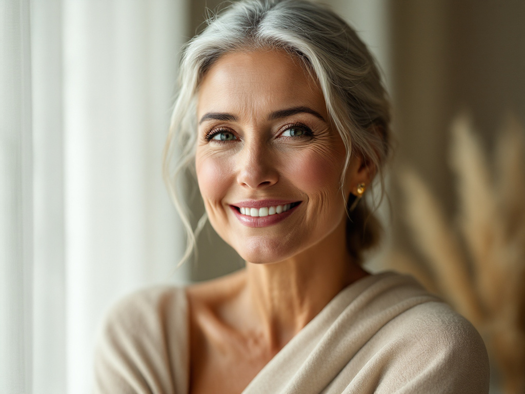 A woman with natural, well-cared-for skin and a calm expression at Crave Med Spa in Humble, TX